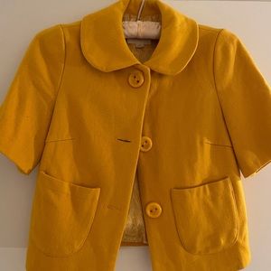 Mustard Wool Mini Pea Coat